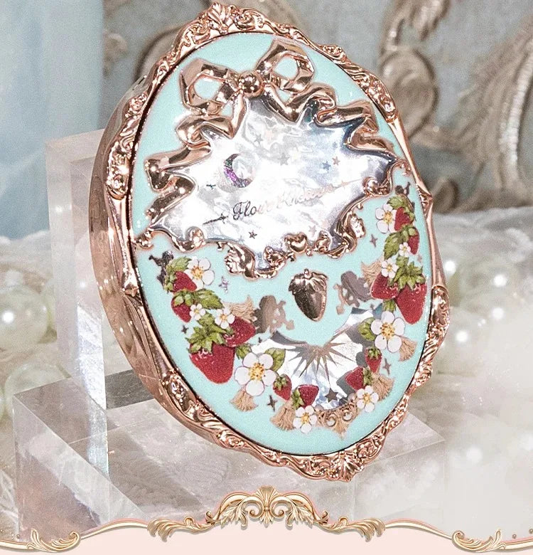 Flower Knows Strawberry Rococo Series Embossed Blush Fine Powder Makeup Smooth Long-Lasting Blusher Face Enhancing Makeup Color
