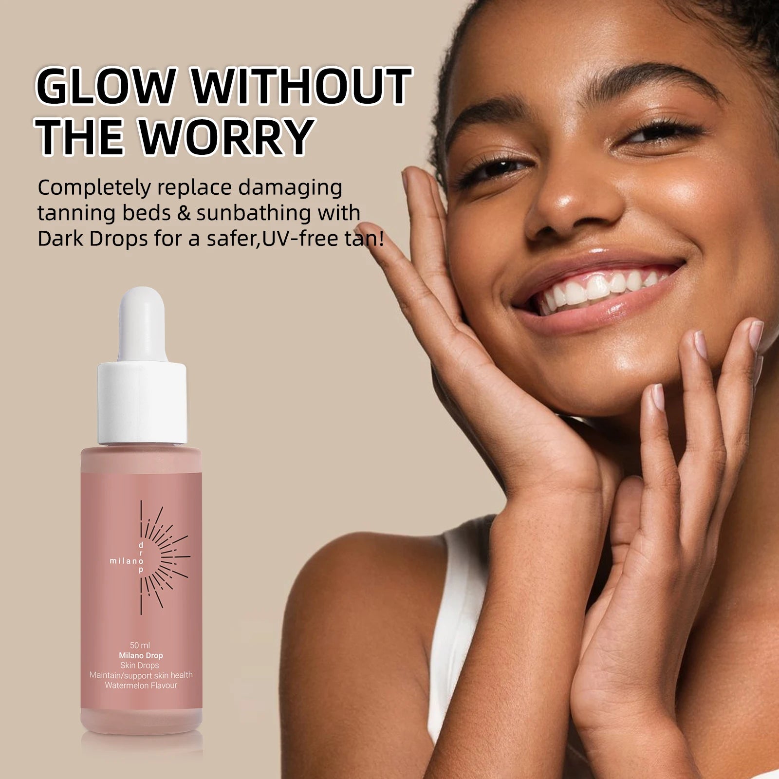 Self Tanning Drops Enhance Skin Melanin Liquid Bronzer Natural Tanner For Body Face Preventing Sunburn Sunless Tanning Products