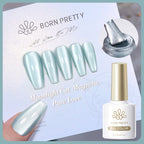 BORN PRETTY 10ml Dark Red Cat Magnetic Gel Nail Polish for Winter Nails DIY Jelly Glass Silver-Light Varnis Semi Permanent