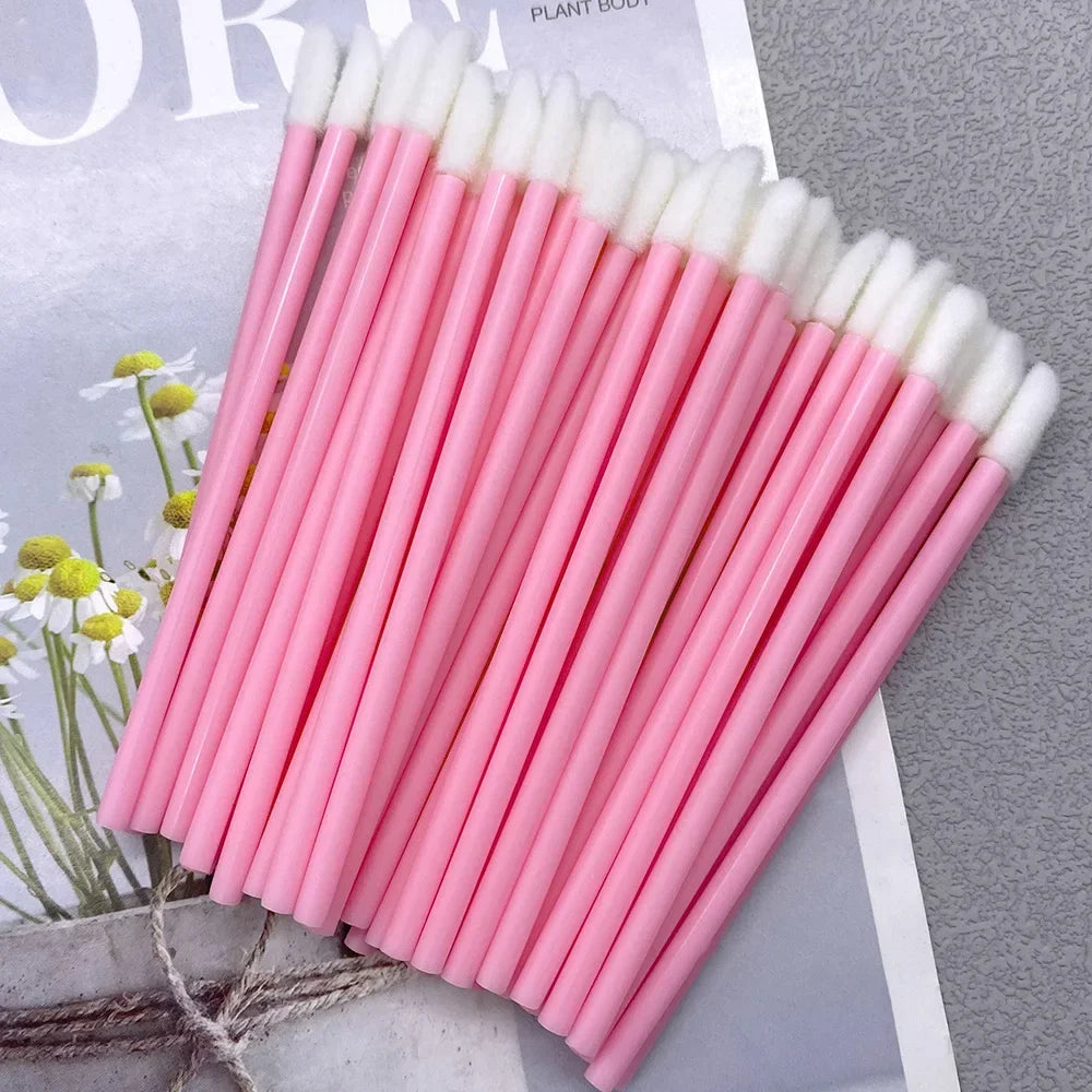 300pcs Lip Brush Eyelash Wands Applicators Disposable Lip Brush Lipstick Brush Lip Gloss Applicator Wands Makeup Beauty Tool