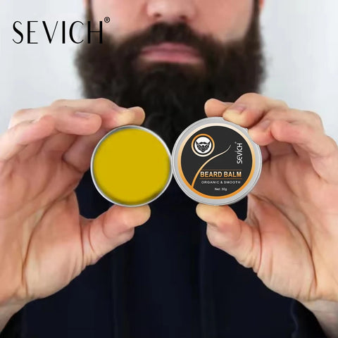 SEVICH Natural Beard Balm Wax Beard Growth Oil for Men Moisturizing Smoothing Beard Styling Professional Care Cream Skin Care