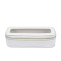 Customized Letters Colorful Classic Saffiano Portable Travel Clear PVC Cosmetic Bag TPU Wash Bag Makeup Brush Storage Bag Gift
