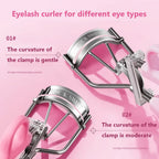 Rock Sweet Portable Eyelash Curler Stainless Steel Long Lasting Comfort Grip Eyelash Curler with Free Refill Pads