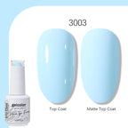 Arte Clavo Solid Color Gel Nail Polish 15ml Soak Off UV LED Gel Semi-Permanent Glitter Polish For Manicure Nail Art Salon Gel