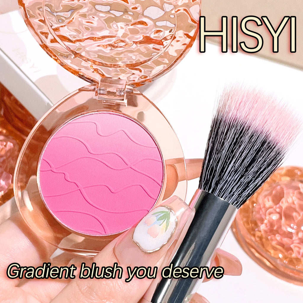 HISYI cute, pop, gradient blush, matte, delicate, daily nude makeup, brightens the color, naturally whitens students