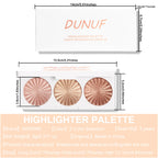 DUNUF 3-color pearlescent brightening high disc, waterproof, sweat-proof and powder-free, fine and smooth without powder flying