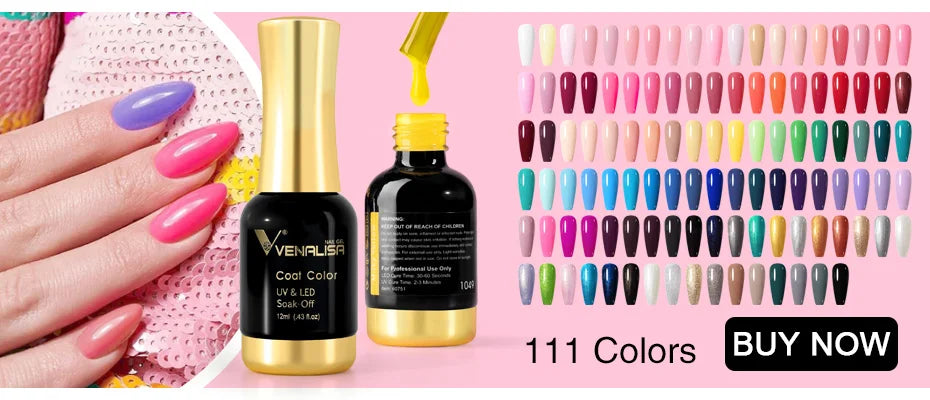 VENALISA 7.5ml Quick Construction Gel Semi Transparent Jelly Color Nail Gel Polish Strengthener Soak Off UV LED Nude Pink Gel