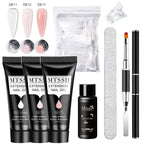 Mtssii 17PCS/Set 20ml Nail Extension Gel Set Builder UV Gel for Nails With 6W UV LED Lamp Nail Extension Tools Kit For Beginner