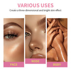 8 Colors Cream Highlighter Palette for Highlight Face Brighten Highlighter Blush Shimmer Waterproof Makeup Tool Cosmetics