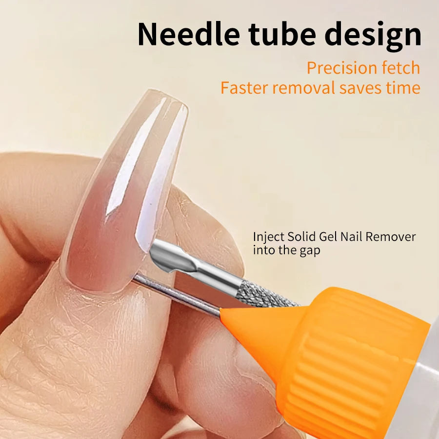 RSNAIL 15ml Syringe Nail Remover Quick&Easy to Use for Press-On Nails, Fake Nails Can't Remove Gel-Base Glue Or Gel Nail Polish