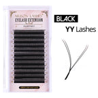 ARISON 3D/4D/5D/6D W-Shape Eyelashes Extension Premade Volume Fans YY-shape Lashes Faux Mink Soft Easy Faning Natural Lash