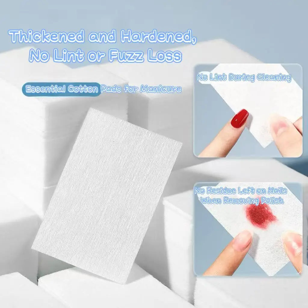 450pcs Lint-Free Nail Polish Remover Wipes Cotton Wipes Manicure Cleaner UV Gel Nail Polish Removal Pads Papers Cleansing Tools
