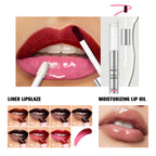 2 In 1 Lip Liner And Lip Gross Double Ended Peel Off Waterproof Matte Nourishing Moisturizing Smudge Proof Lip Tint Cosmetics