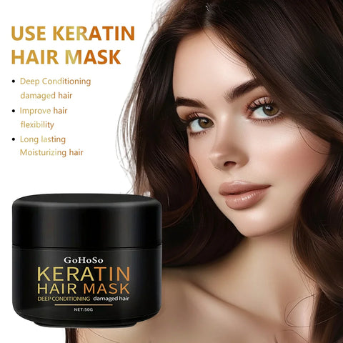 ENVISHA Keratin Hair Mask Professional Deep Nourishing Care Repair Damaged Hair Restore Shine Suitable For All Hair Types