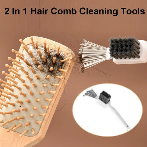 2 in 1 Comb Cleaner Delicate Cleaning Hair Brush Comb Cleaning Tools Hairbrush Cleaner Metal Wire Comb Cleaner Hair Brush Rake