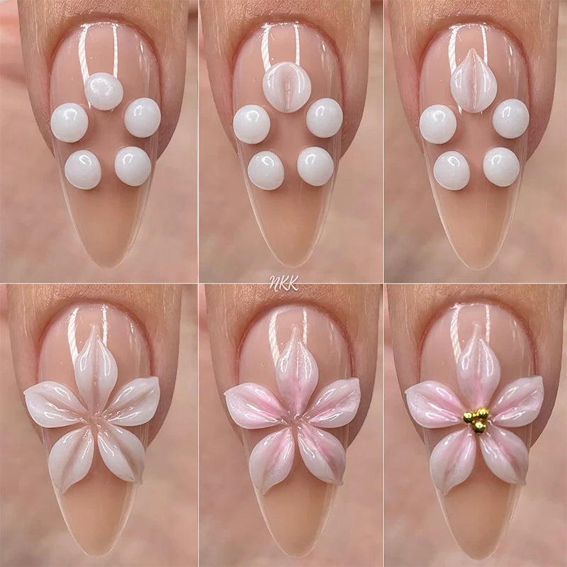 NICOLE DIARY White Non Stick Hand Extension Gel Nail Polish For 3D Shaping Carving Flower DIY Nail Art Extension Acrylic