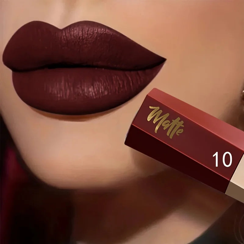 1pcs Waterproof Matte Velvet Lip Tint: Long-Lasting Nude Lip Glaze for a Sexy and Smooth Finish, Valentine's Day Gift