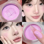 Monochrome Powder Blusher Cream Brightening Whitening Purple Lip and Cheek Dual-use Matte Natural Rouge Blush Tint Palette