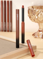 2pcs Lipstick Lipliner Pen Set Matte Waterproof Lip Liner Pencil Contour Makeup Sexy Red Lip Stick Long Lasting Cosmetics Beauty