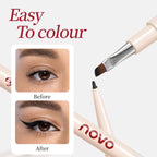 Double-Ended Gel Eyeliner Pen,(Pencil + Fine Angled Brush),Matte Finish & Shimmer,Long-Lasting,Quick-Drying, Waterproof