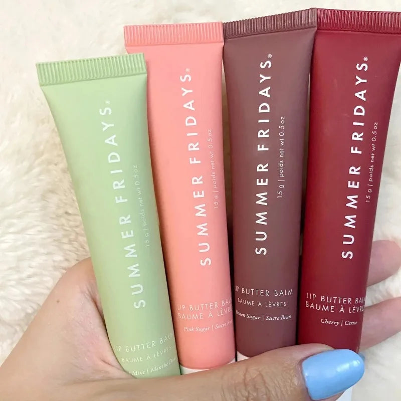 Summer Fridays Lip Balm Moisturizing Mirror Lip Gloss Lip Vanilla Pink Sugar Coffee Cake Smell Lipstick Transparent Oil Makeup