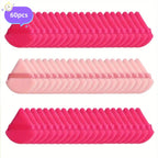 60Pcs Velour Powder Puff Set - Triangle Face/Body Blenders for Loose Powder & Foundation| Ultra Contour Sponges for Eyes/Corners