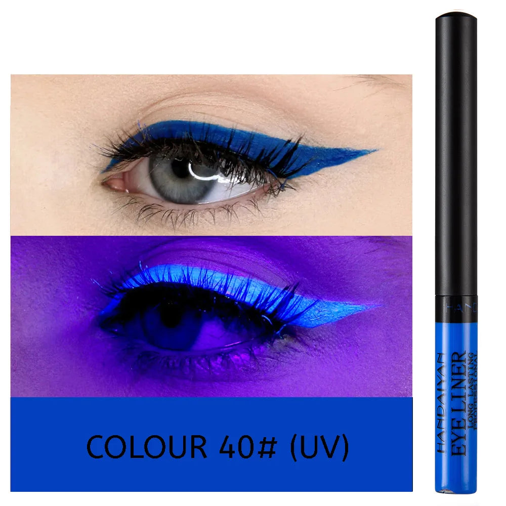 Waterproof Matte Liquid Eyeliner Long Lasting Quick Dry Non Smudging UV Luminous Gel Makeup for Smokey Eyes