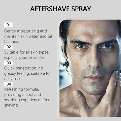 East Moon Sandalwood Aftershave Nourish Oil Spray Deep Moisturizing Hydrate Groomed Repair Dry Soothing Damaged Beard Care Serum