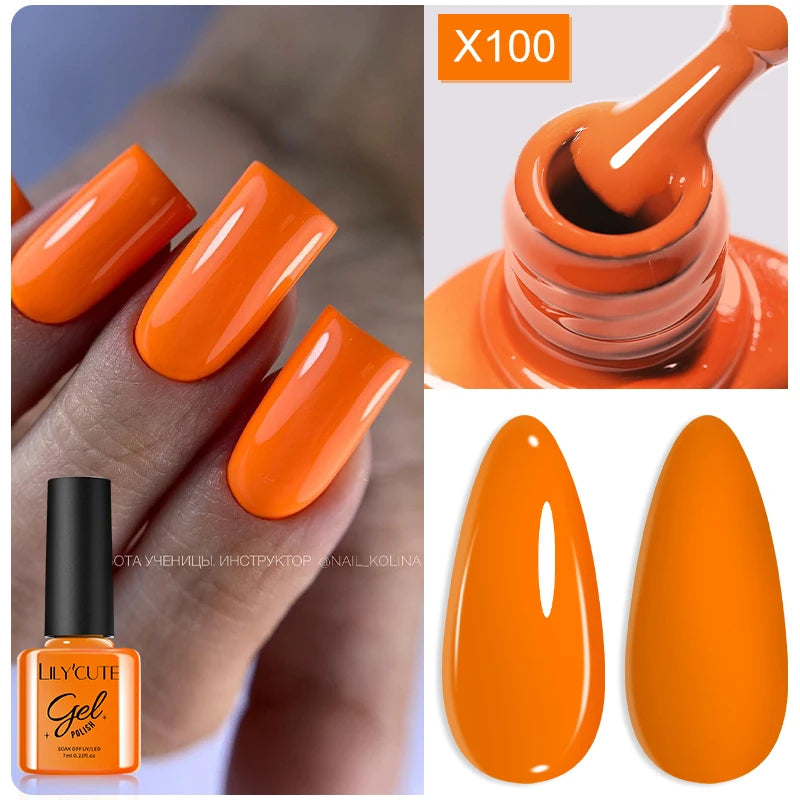 LILYCUTE Nude Crystal Rubber Base Gel Nail Polish Natural Color Semi Permanent UV Gel Soak Off Self Leveling Nail Gel Varnishes