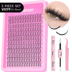 WOSHEER Lash Clusters Kit Lash Spikes Eyelash Clusters Volume Individual Lashes DIY Spiky Lash Extension Manga Clusters Eyelash