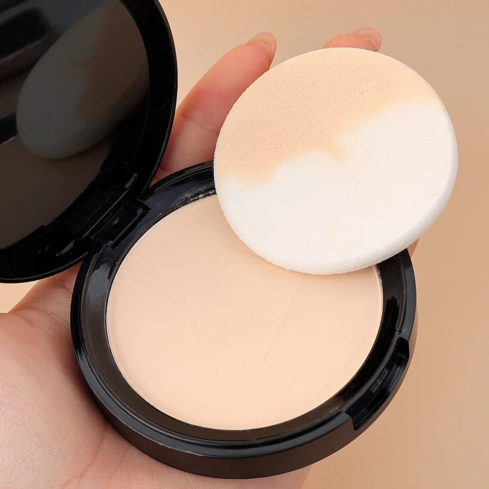 Face Pressed Powder Foundation Coverage Lasting Oil Control Natural Natural Ivory White Face Powder Mineral Foundation Cosmetics