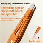 Stainless Steel Eyebrow Tweezers Precision Painless Tweezers for Eyebrow Shaping Trimming and Beard Care Tight-Fit Slant Tip