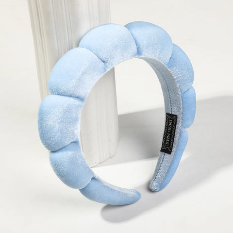 1 Pcs Spa Headband for Washing Face,No-slip Leopard Sponge Makeup Skincare Hair Band for Women Girl Puffy Padded Headwear