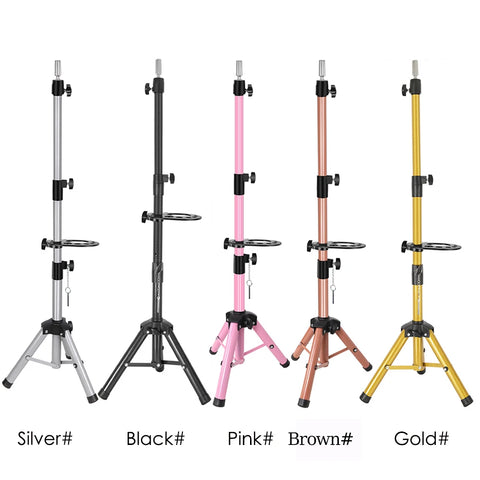 55Inch Mannequin Head Stand Adjustable Heavy Duty Wig Stand Tripod For Cosmetology Hairdressing Training Head Stand With Tray