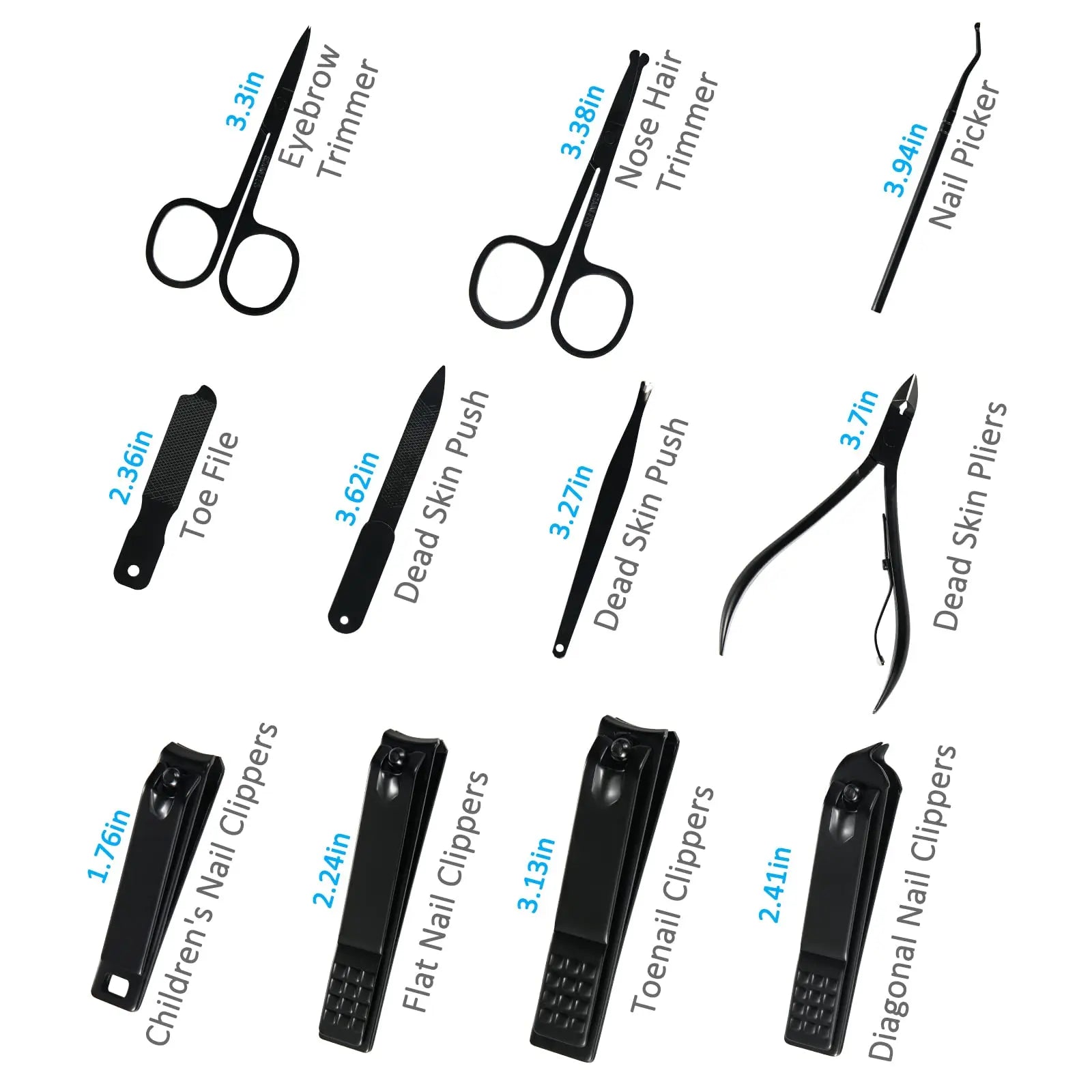 Nail Clipper Kit 26 Pieces Stainless Steel Manicure Kit Manicure Set Professional Nail Care Tools with Luxurious Travel Case