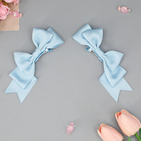 Kawaii Handmade Bow Hairclip Anime Lolita Hairpin Cosplay Headdress JK Uniform Hair Accessory Xmas Gifts