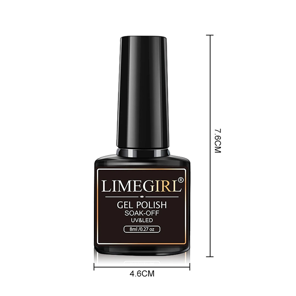 Limegirl Gel Nail Polish Set 60Colors Semi Permanent UV Led Gel Varnish Soak Off Nail Lacquers Base Top Coat