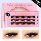 GROINNEYA Lash Clusters Kit With Waterproof Strong Hold DIY Lash Extension Kit Lash Bond And Seal And Eyelash Tweezers Makeup