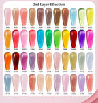 Arte Clavo Transparent Nude Pink Color Jelly Gel Nail Polish Semi Permanent 15ml Top Coat Soak Off UVLED Varnish Nail Art Design