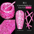 LILYCUTE 5ML Metallic Painting Liner Gel Nail Polish Super Bright Gold Silver Mirror Drawing Gel Semi Permanent Line French Nail