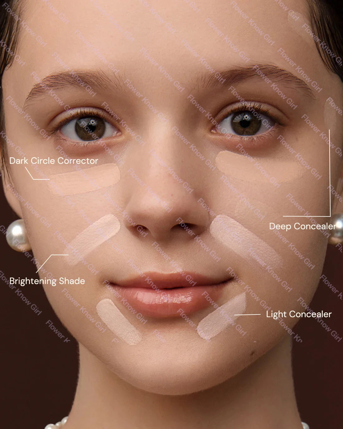 Sweetie Bear 4-Color Concealer Palette Flower Knows Face Makeup Set Spot Correcting Highlighting Contouring Beauty Makeup Tool