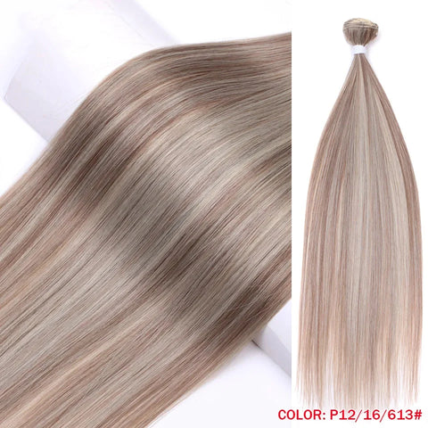 Straight Hair Bundles Salon Natural Hair Extensions Fake Fibers Super Long Synthetic Yaki Straight Hair Weaving Full to End