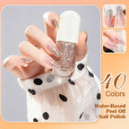 10ml Water-Based Peel Off Nail Polish 40 Colors Long Lasting Quick Drying No Need of Lamp to Cure Nail Supplies Manicure Nails