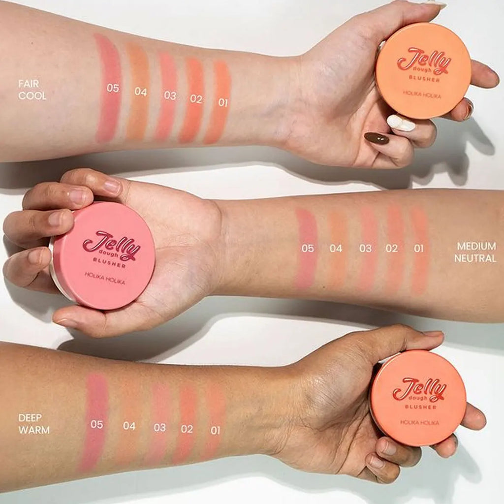 HOLIKA HOLIKA Jelly Dough Blusher,Gel Texture,Hydrating&Non-Sticky,Smooth&Blendable,Natural&Sheer Finish,K-Beauty,Korean Makeup