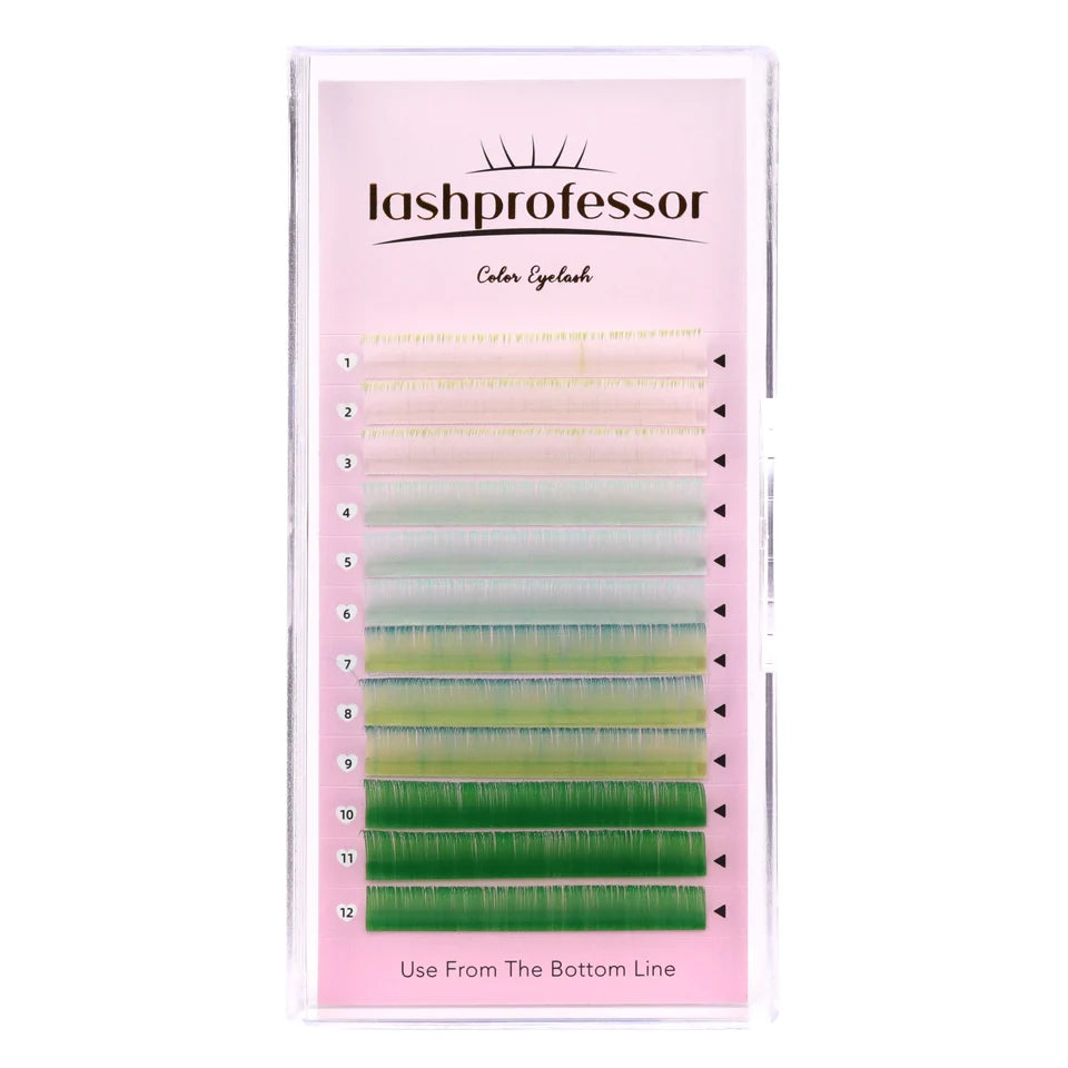 Lashprofessor Colorful False Eyelashes Extensions Pink/Blue/Purple/Green/Brown Individual Colored Mink Lashes Mix Color Cilios