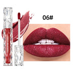 QIBEST Glitter Shimmer Liquid Lipstick High Quality Waterproof Lightweight Lip Gloss Lasting Lip Tint Makeup For Women Lip Stain