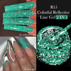 LILYCUTE 5ml Super Bright Silver Metallic Painting Liner Gel Nail Polish Drawing Stripe Graffiti Mirror Pull Line UV Gel Varnish