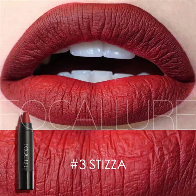 Focallure Matte Lipstick 19 Colors Waterproof Matte Lipsticks Soft Texture Lip Stick Cosmetic Sext Red Nude Lip Makeup Batom