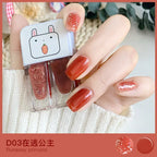 Water-based Nude Icy Women Children Nail Polish Twin Star Set No-bake Quick-drying Odorless Nail Polish Full Set Makeup