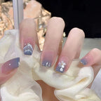 24pcs Cloud Pattern False Nails Korean Sweet Style Lady Women Manicure Supplies Press on Nail Fashion Girl Fake Nail Patches